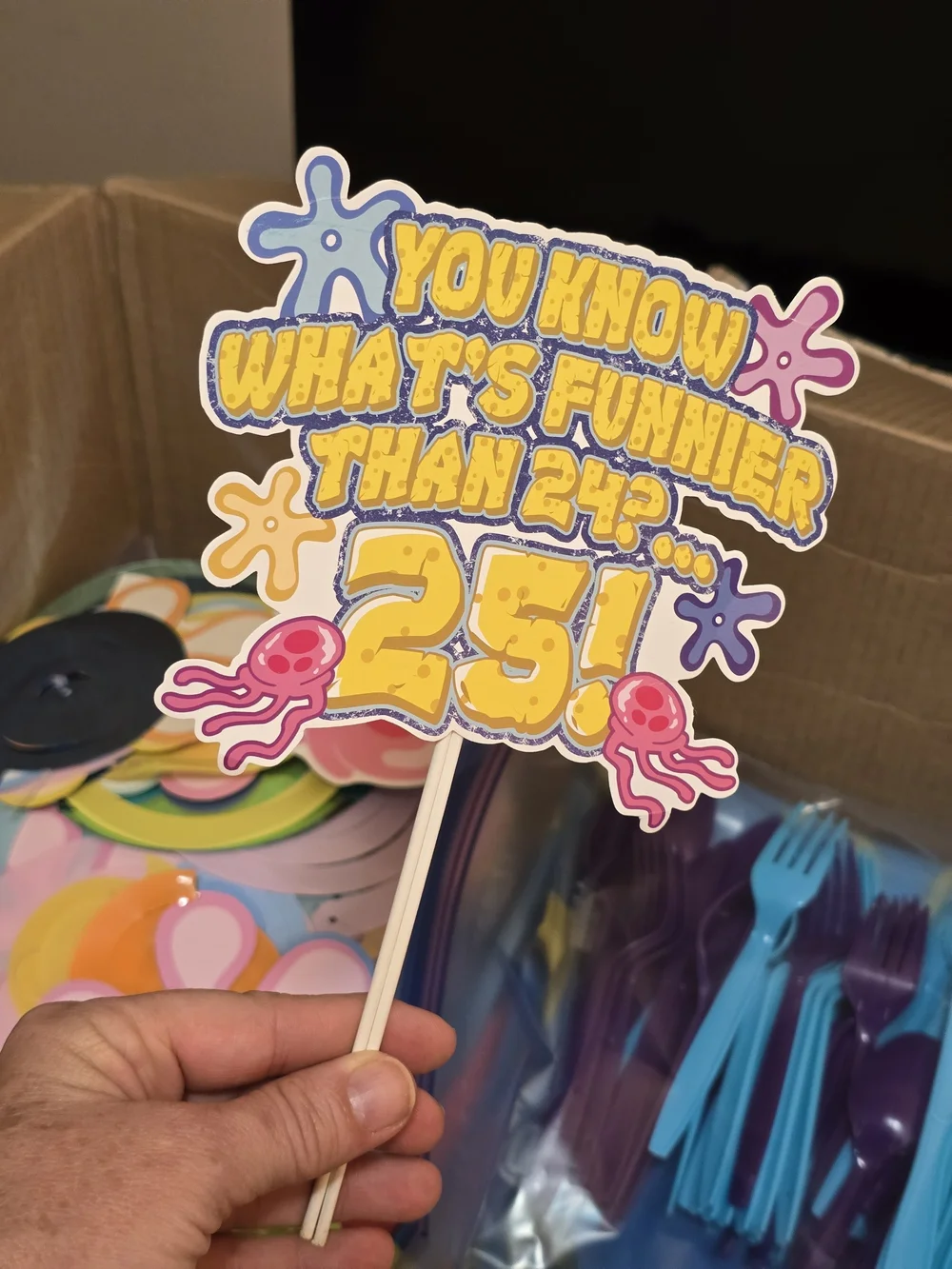 Sponhebob 25th Themed Birthday Party Leftover Decorations